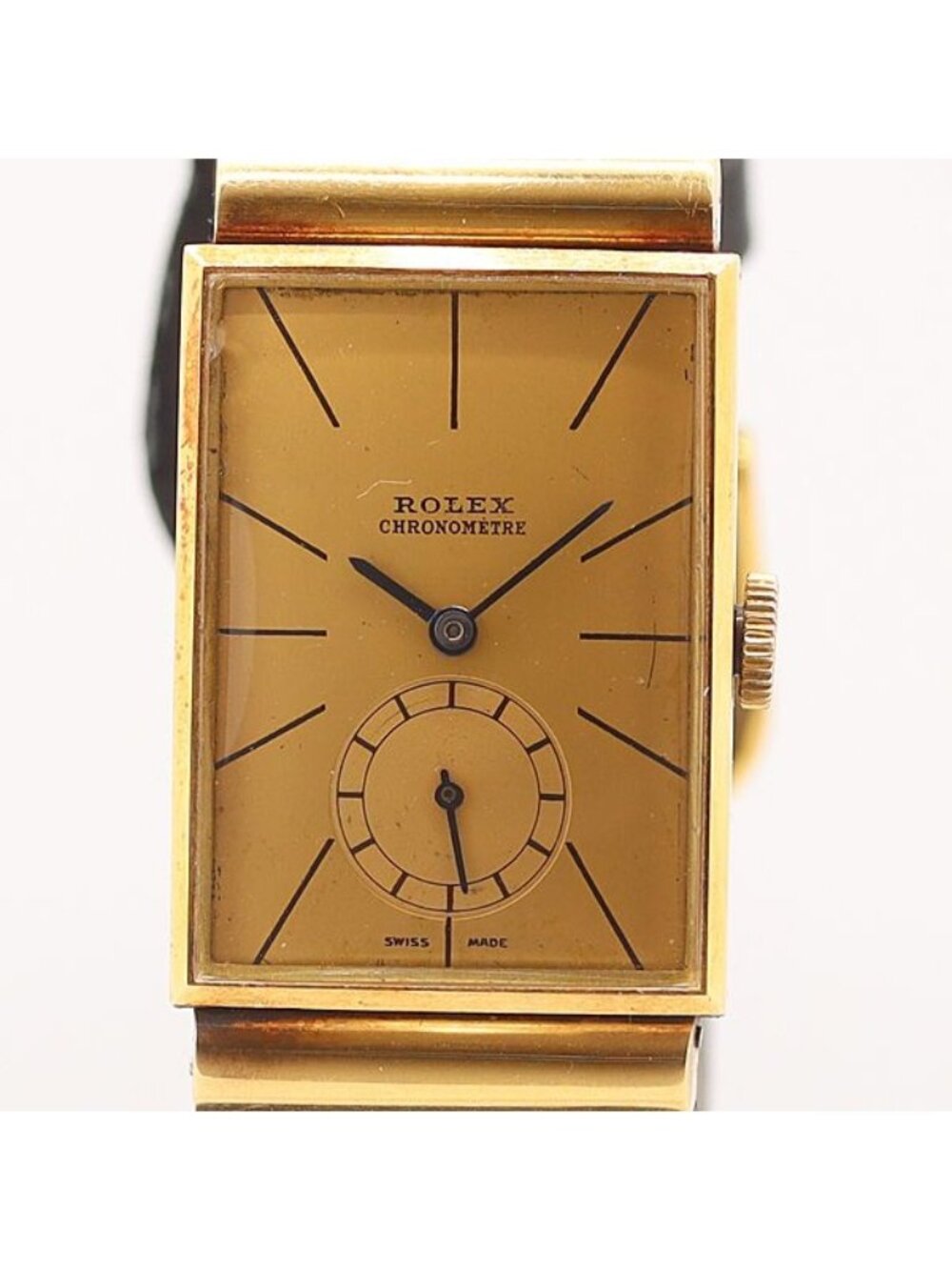 Rolex Prince Hand Wound YG Sumoseco Gold Dial Watch